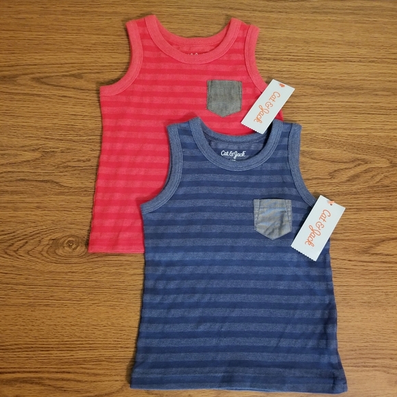 Cat & Jack Baby Boys' Striped Tank Top Set 18M